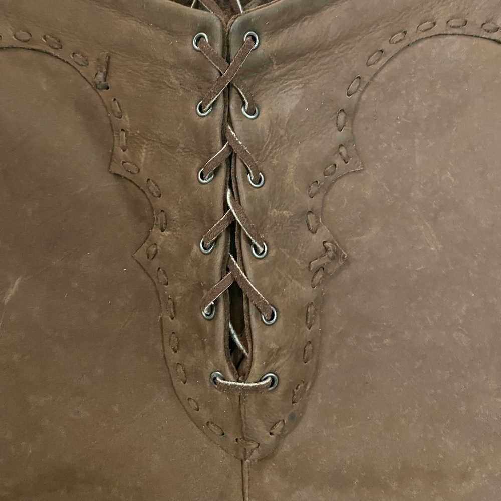 Dark brown Leather pants. Arturo brand Handmade in Mexico. Size 8.